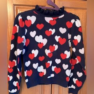 JANIE AND JACK GIRLS HEART SWEATER, SZ 10